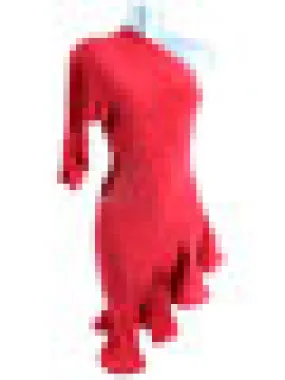 Agathe robe latine-rouge-L