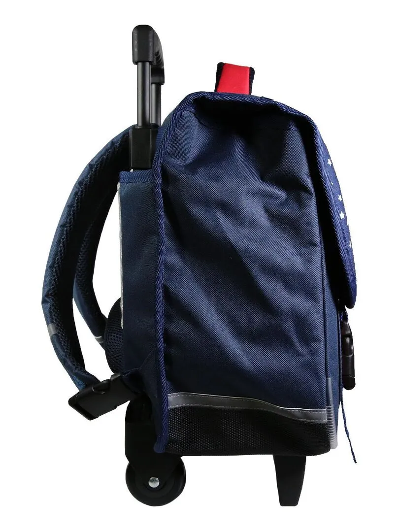 BAGTROTTER Cartable à roulettes 38 cm Phileas Bleu USA - Bleu