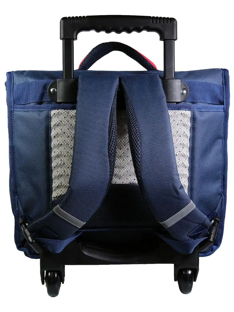 BAGTROTTER Cartable à roulettes 38 cm Phileas Bleu USA - Bleu