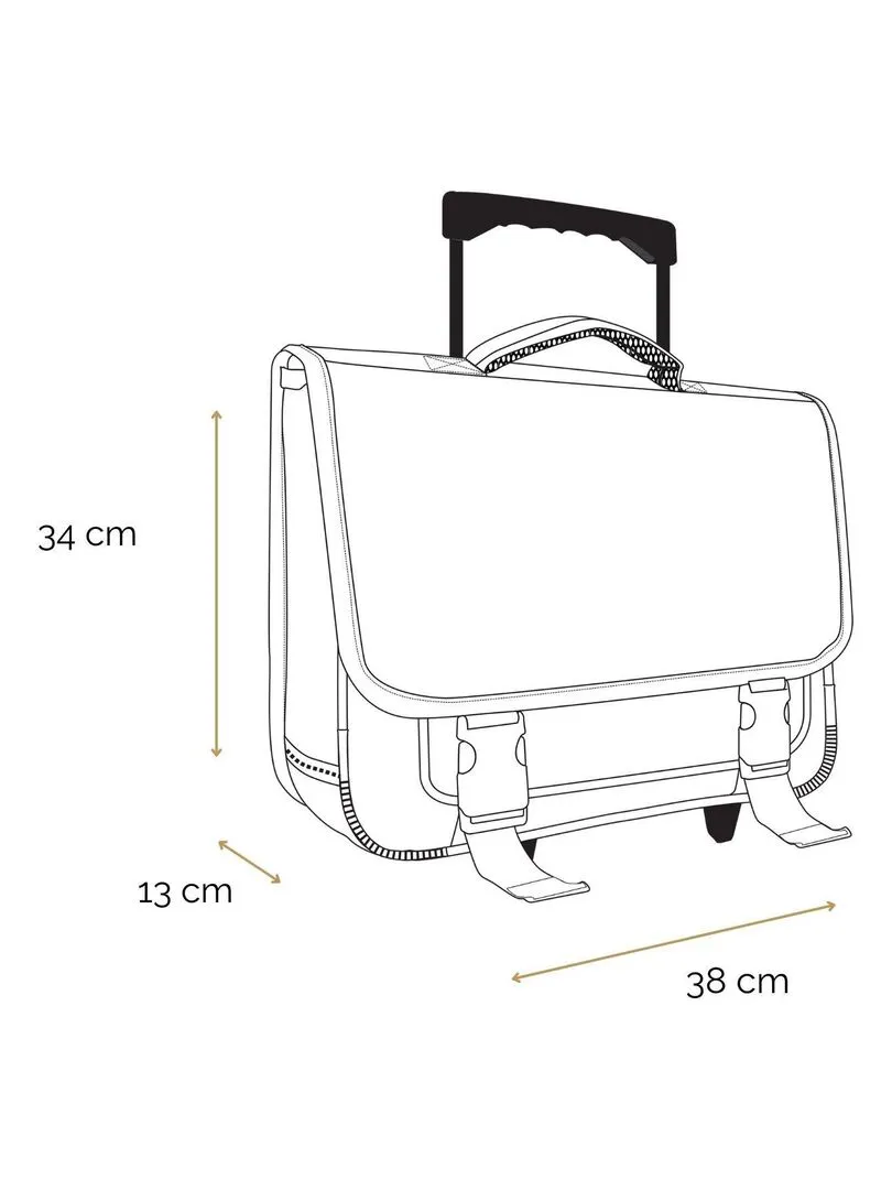 BAGTROTTER Cartable à roulettes 38 cm Phileas Bleu USA - Bleu