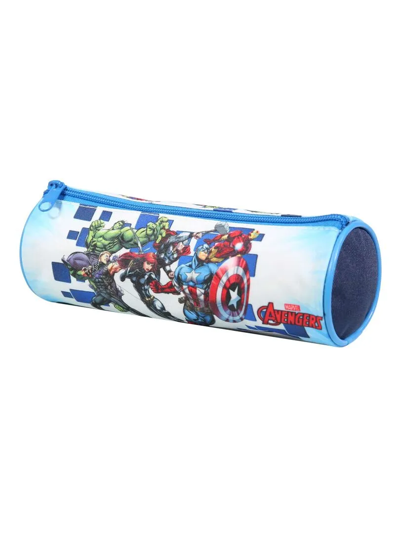 BAGTROTTER Trousse scolaire ronde Marvel Avengers Bleue - Bleu