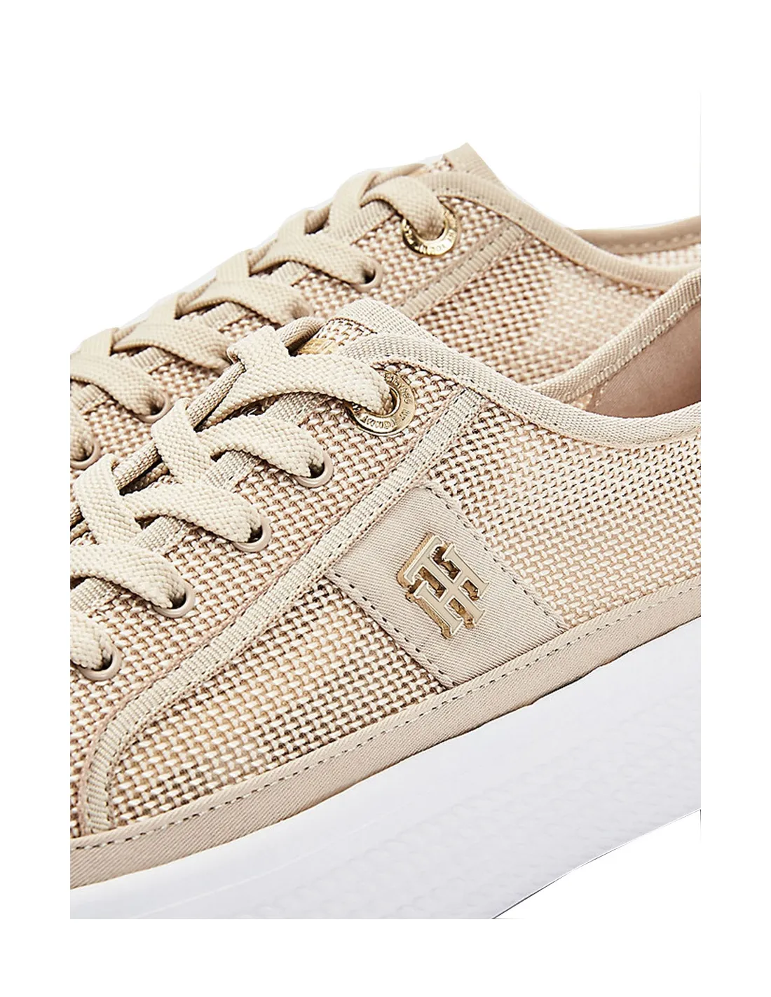 Baskets compensés Tommy Hilfiger Ref 53563 ACI beige