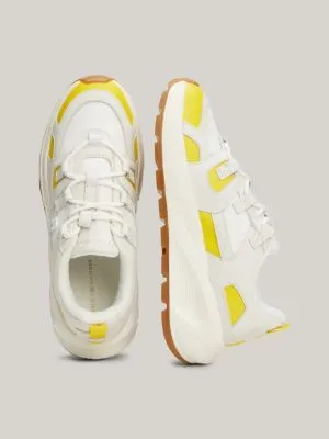 Baskets de running en cuir Premium | Jaune | Tommy Hilfiger