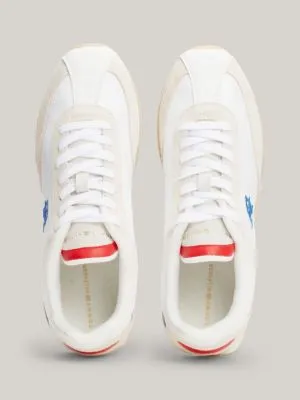 Baskets de running Heritage en daim | Blanc | Tommy Hilfiger