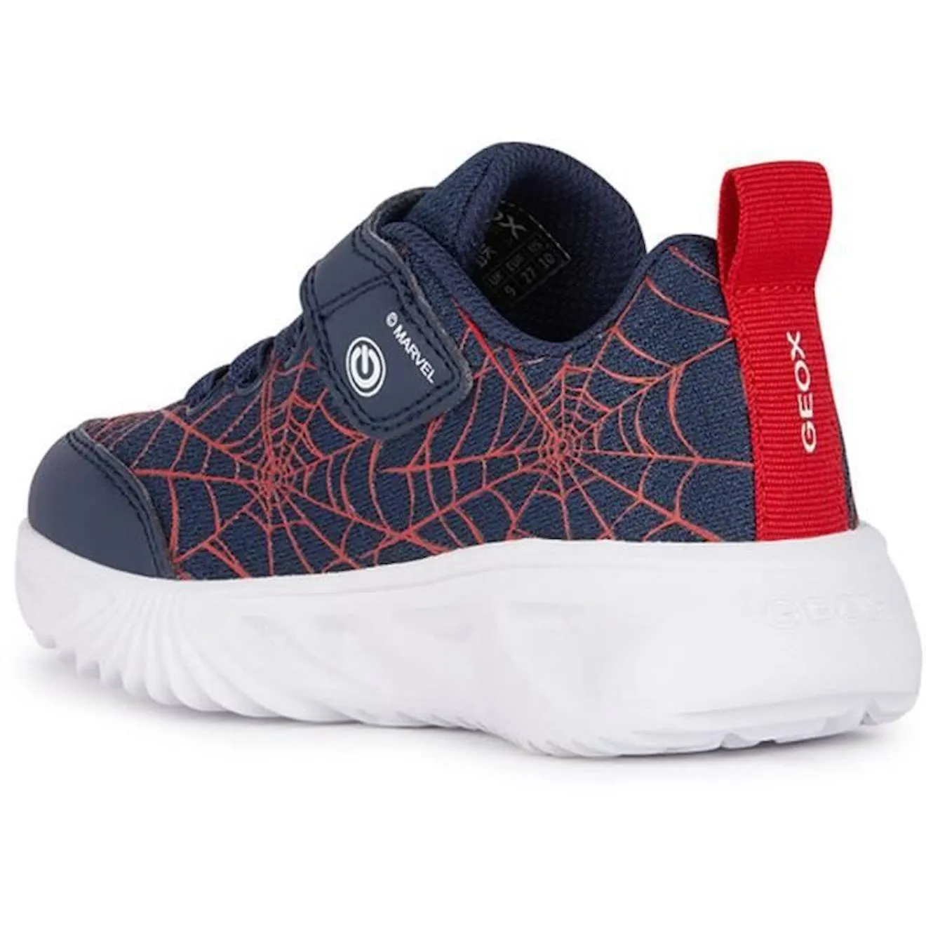 Baskets de sport pour garçon GEOX ASSISTE MARVEL J45DZD - Rouge marine - Licence Spiderman rouge - Geox