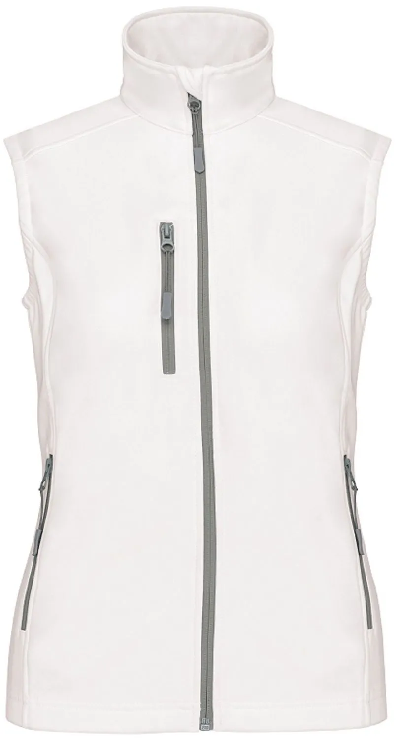 Bodywarmer softshell - gilet sans manches - K404 - blanc - Femme 