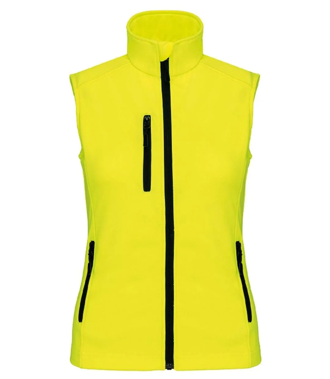 Bodywarmer softshell - gilet sans manches - K404 - jaune fluo - Femme