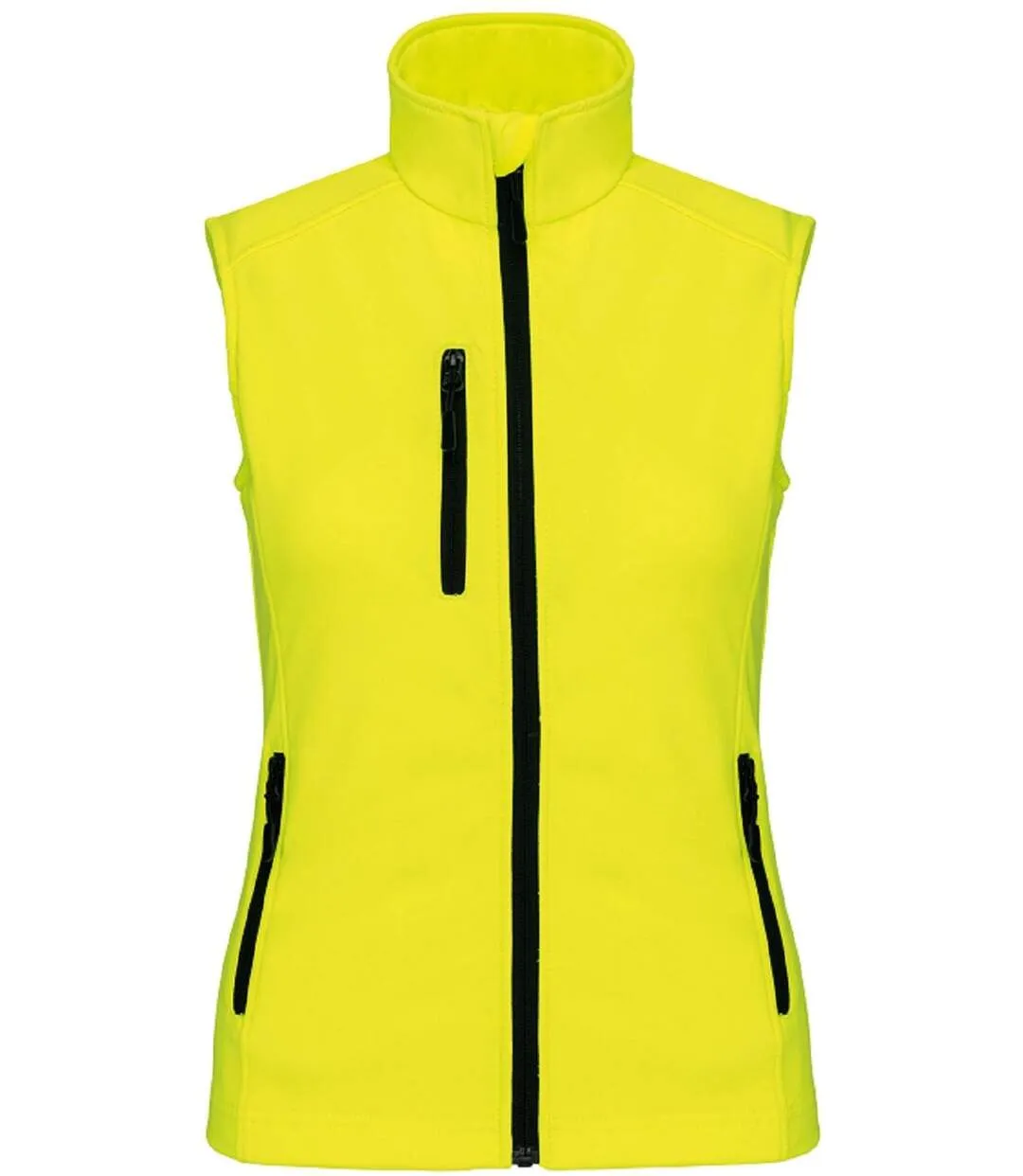 Bodywarmer softshell - gilet sans manches - K404 - jaune fluo - Femme