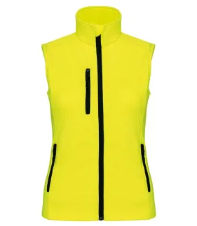 Bodywarmer softshell - gilet sans manches - K404 - jaune fluo - Femme