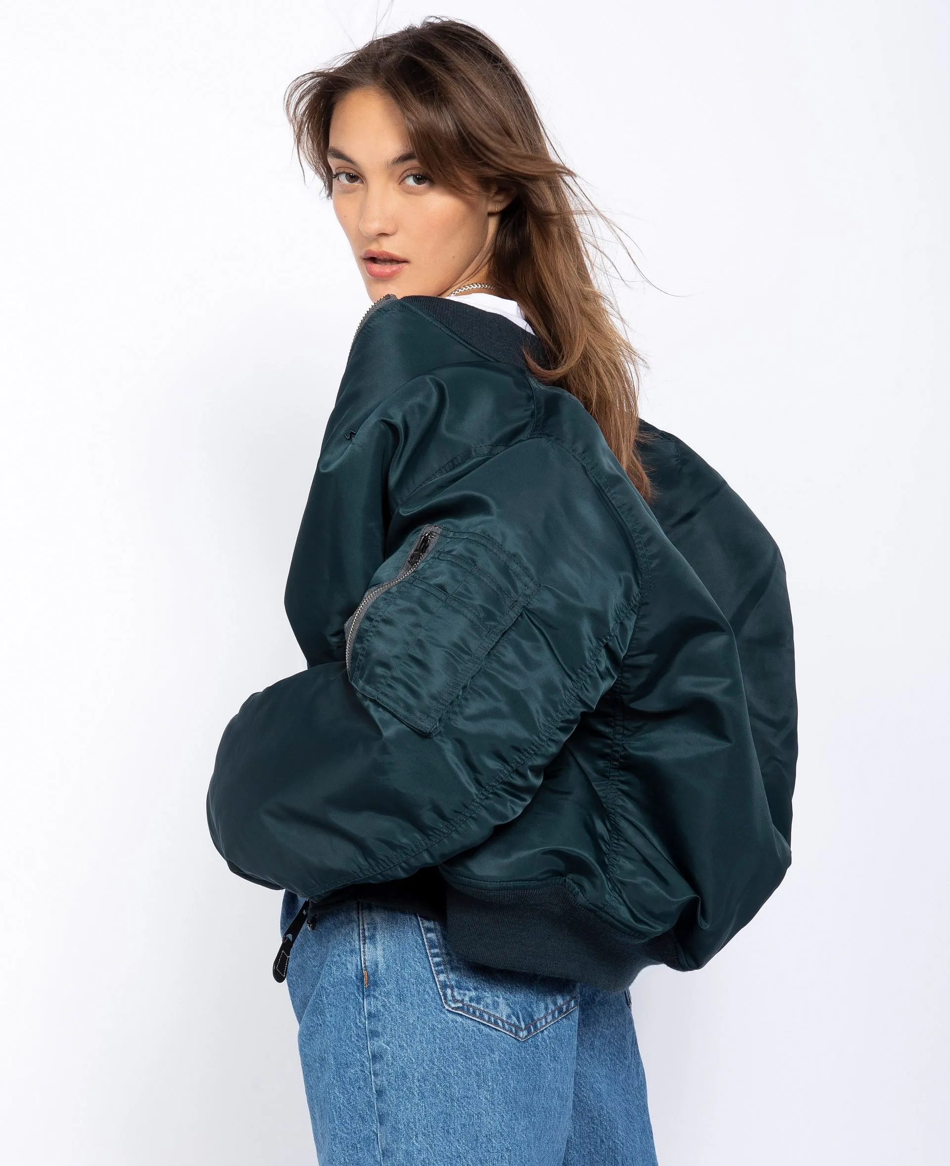 Bomber MA-1 coupe 90's en nylon recyclé