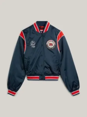 Bomber Tommy Jeans International Games en satin | Bleu | Tommy Hilfiger