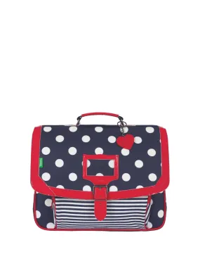 Cartable 38 Tann's Charlotte Bleu a pois 38*29*15 cm