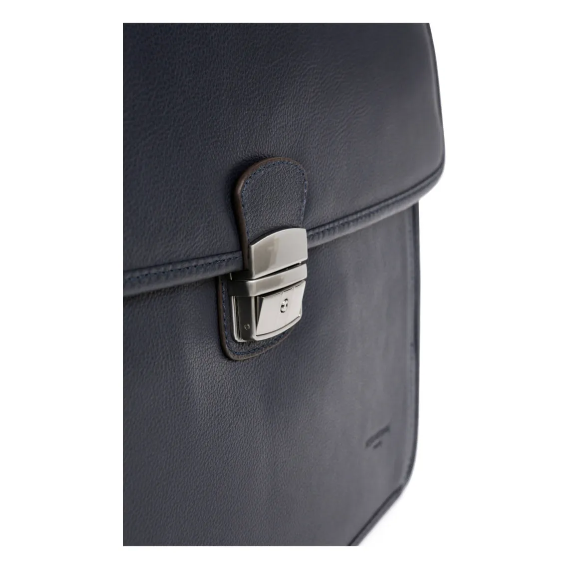 Cartable - A4 - Cuir de vachette - Marine - Confort | 3 Suisses