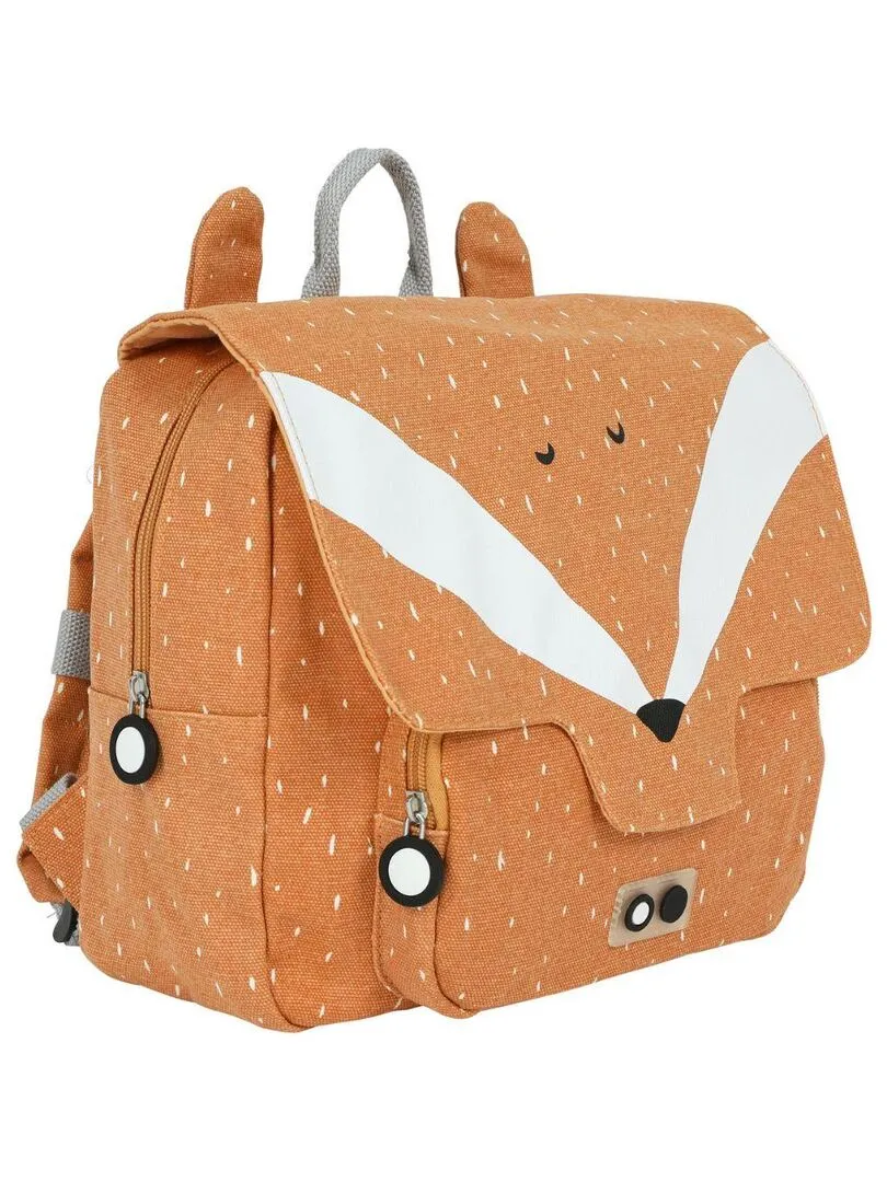 Cartable A4 maternelle Mr. Fox - Marron