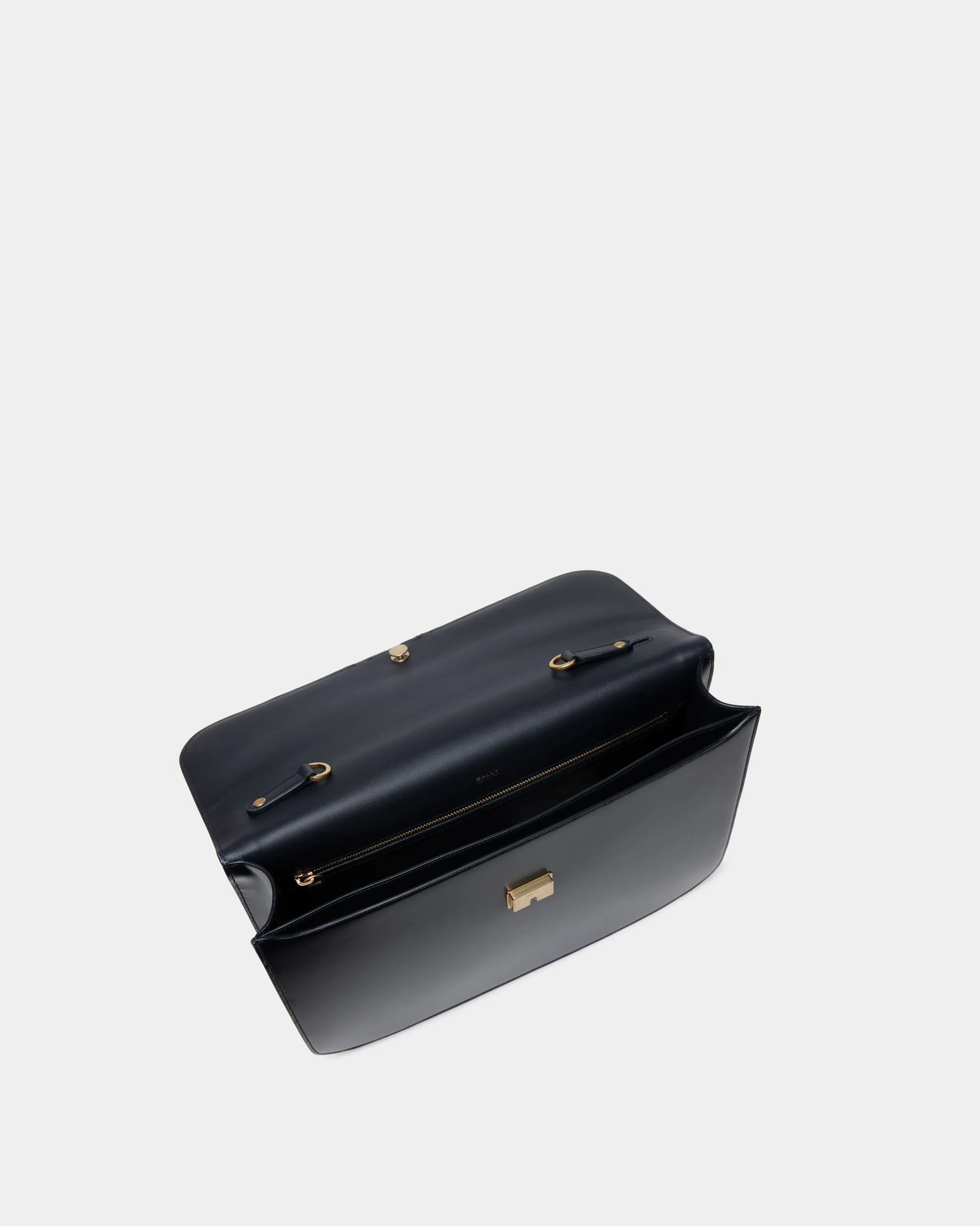 Cartable Deco En Cuir Brossé Navy Blue