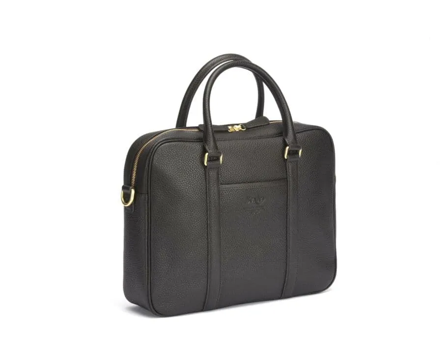 Cartable homme cuir avec bandoulière Chocolat Grainé Karlington III