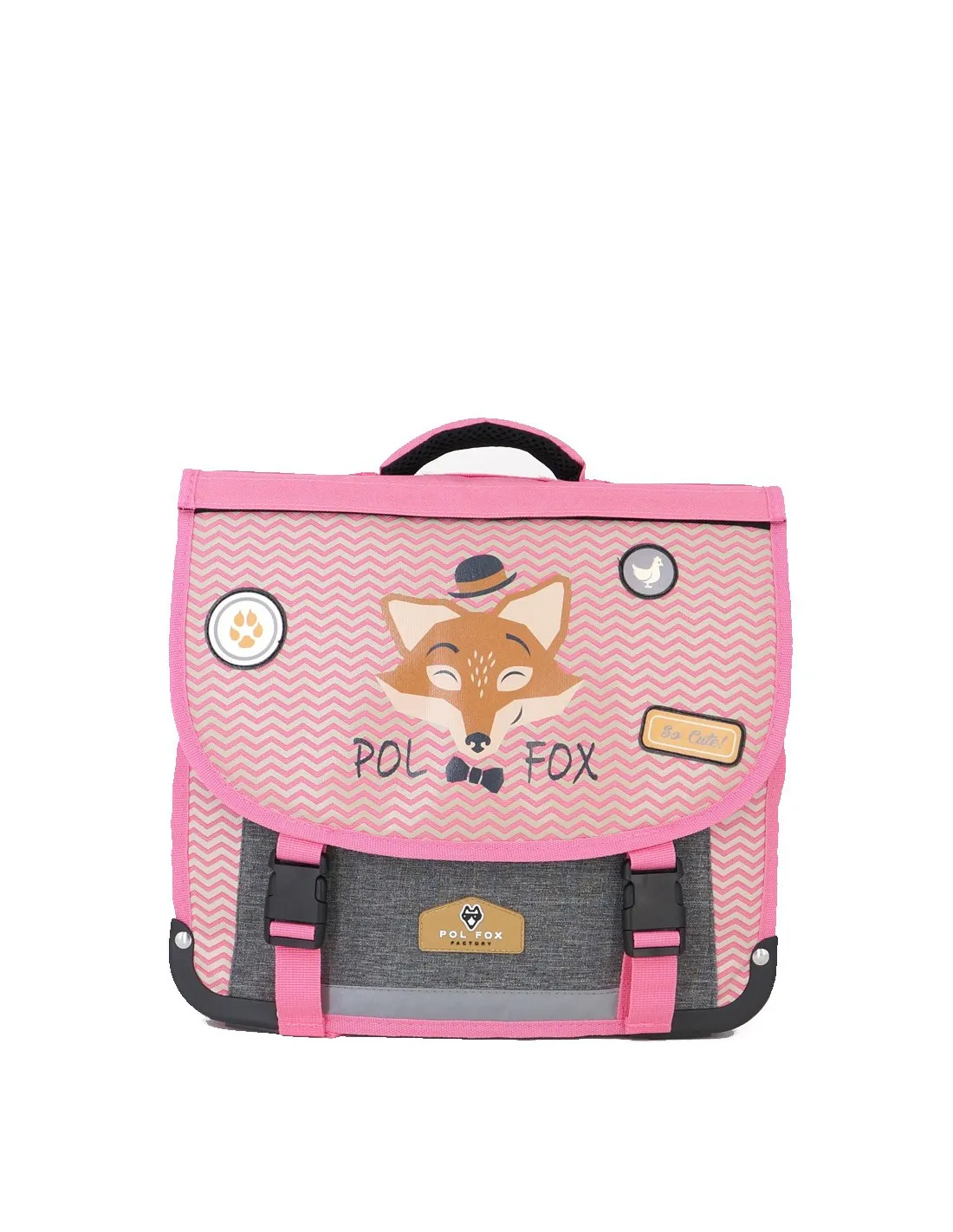 Cartable réversible Pol Fox ref_ca35 The Coolest Rose 35*13*29