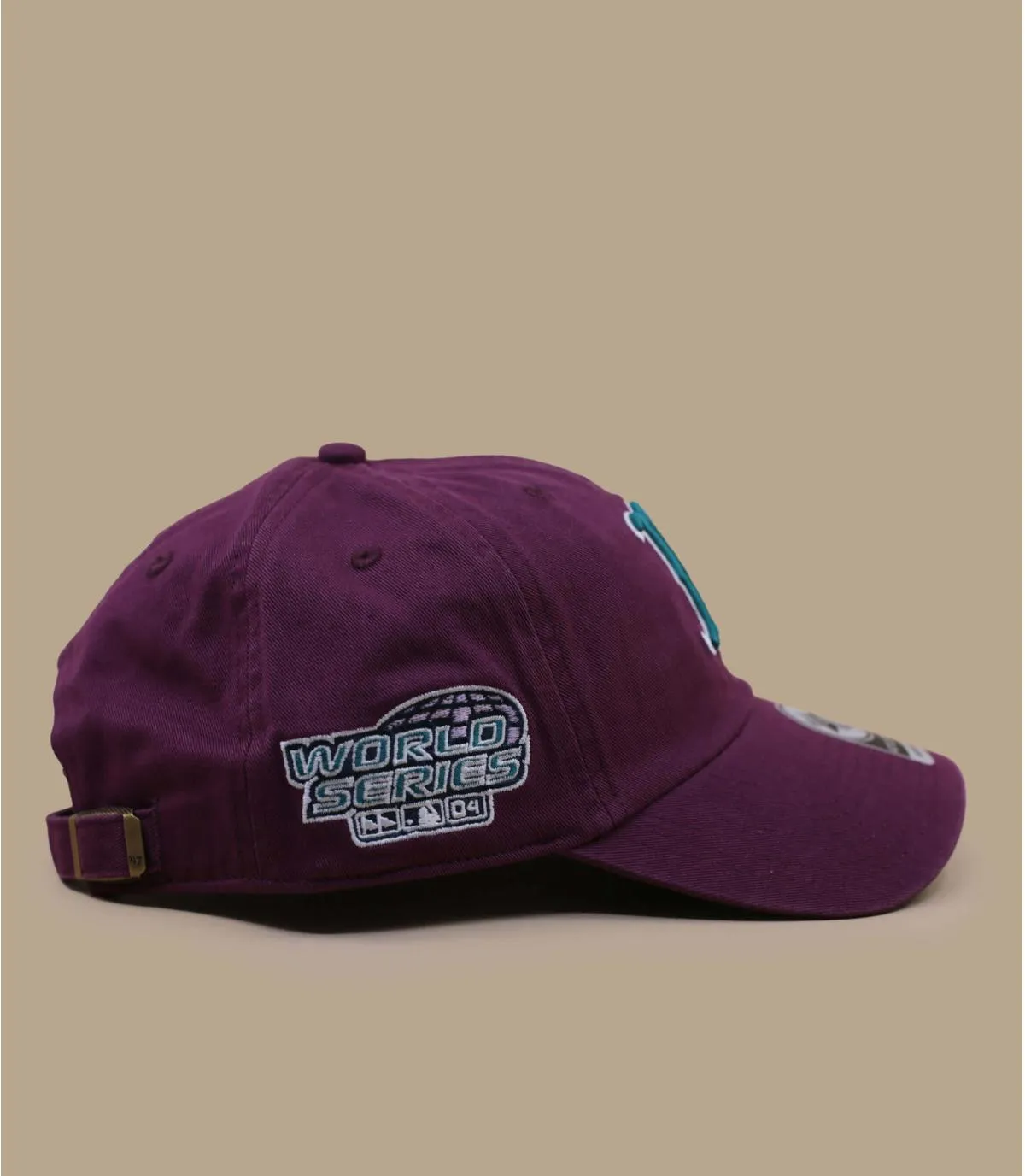 Casquette baseball Boston bordeaux - Casquette Clean Up Double Under Boston galaxy 47 Brand : Headict