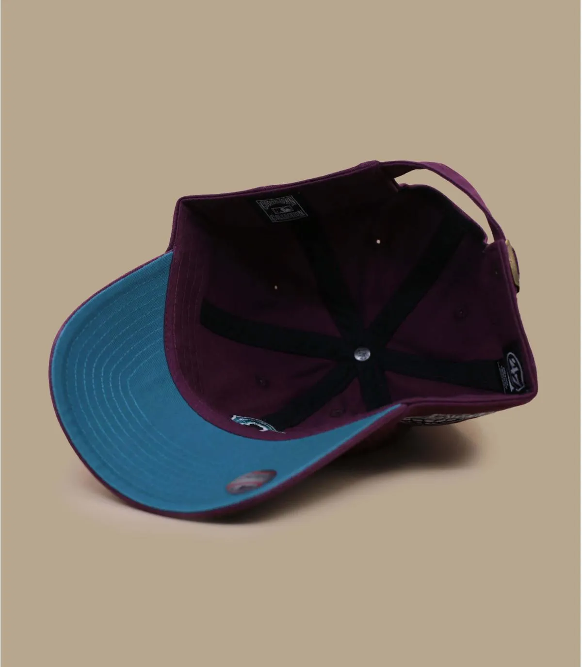 Casquette baseball Boston bordeaux - Casquette Clean Up Double Under Boston galaxy 47 Brand : Headict