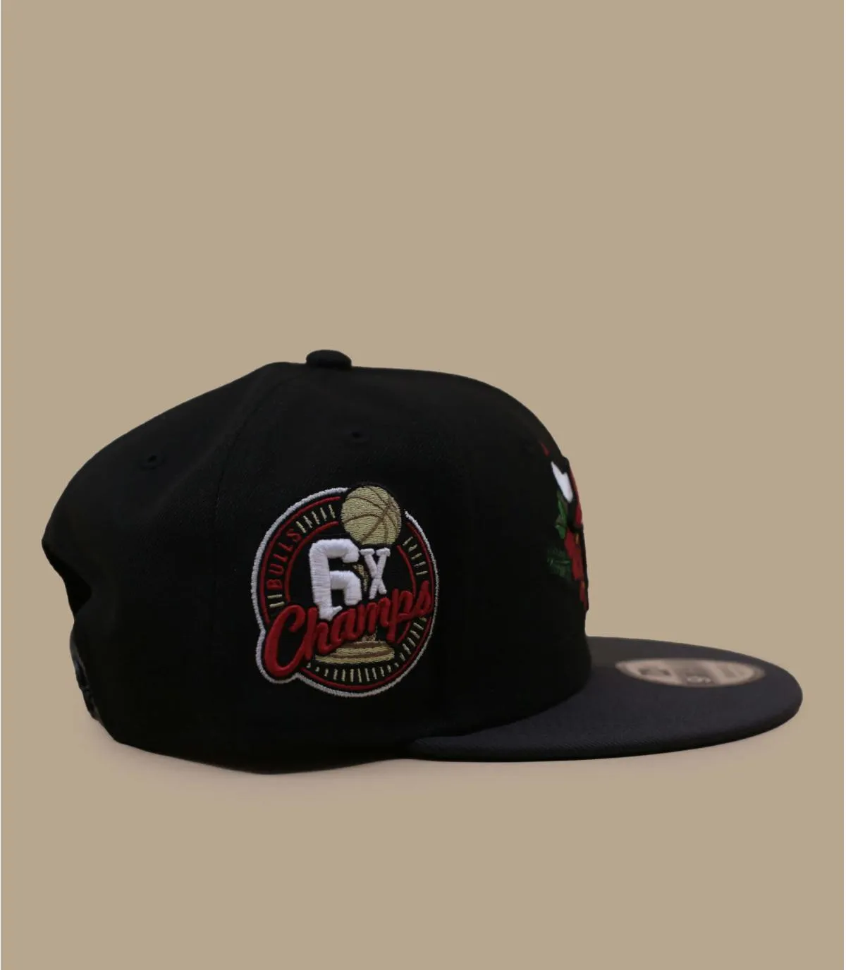 Casquette snapback Bulls noire tropicales - Casquette NBA Floral 9Fifty Bulls black New Era : Headict