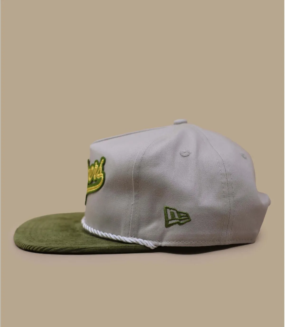 Casquette snapback LA beige khaki - Casquette Cord Glofer LA stone New Era : Headict