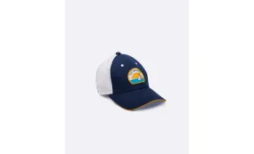 Casquette Sunset  · Bleu marine et mandarine