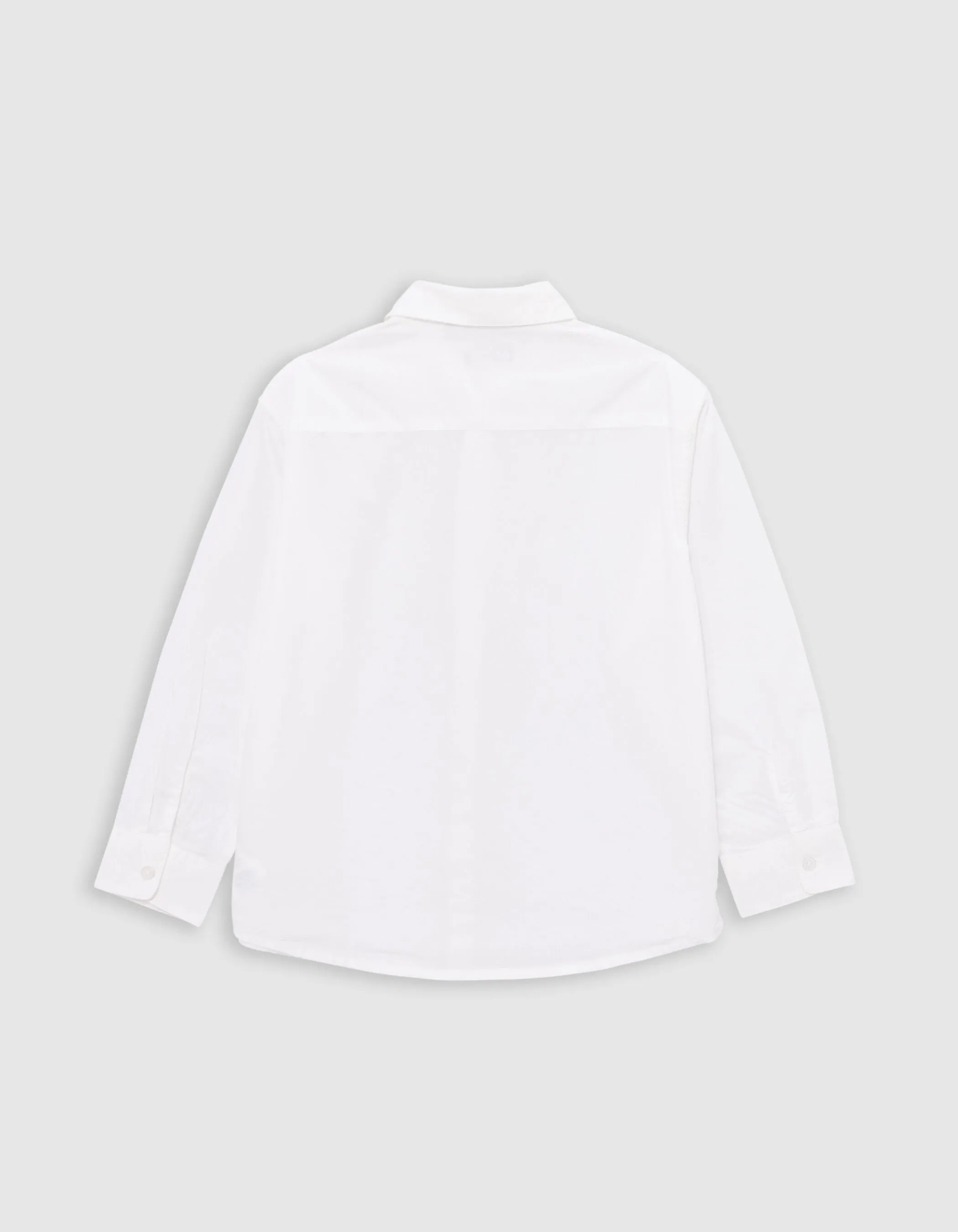 Chemise blanche patte brodée éclair garçon