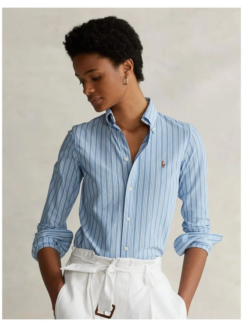 Chemise Heidi en maille Polo Ralph Lauren Carolina blue/white