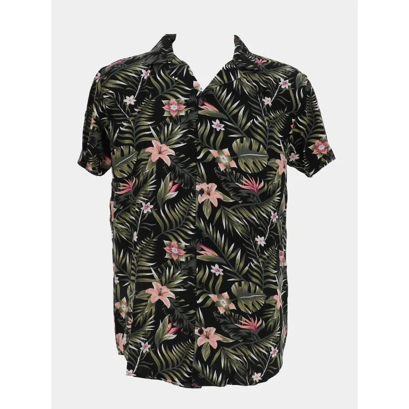 Chemise imprimés floral bleu marine blanc homme - Mcs | wimod