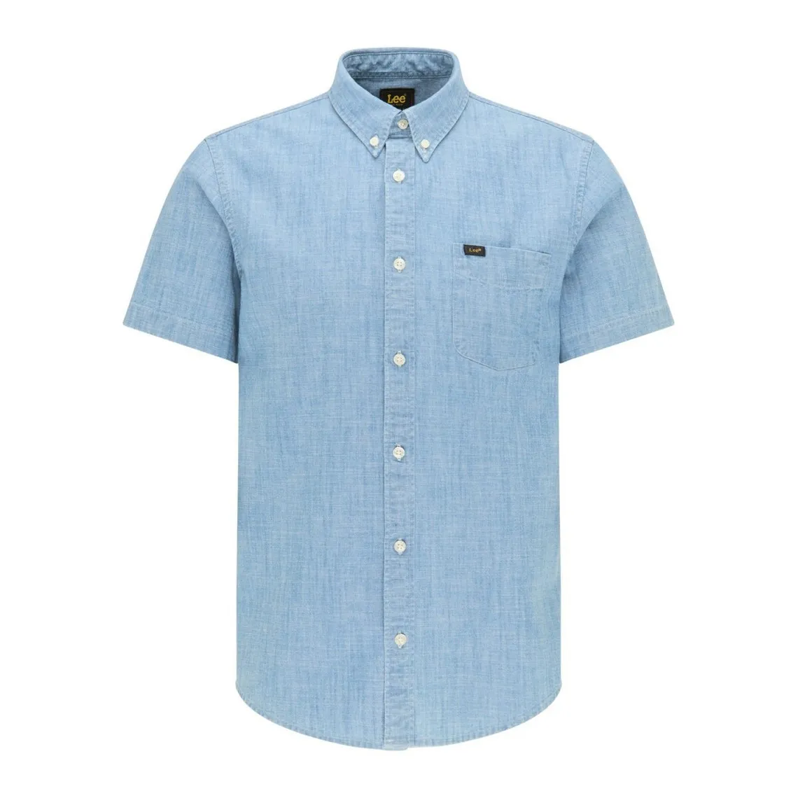 Chemise manches courtes homme LEE - Bleu Clair en coton | 3 Suisses