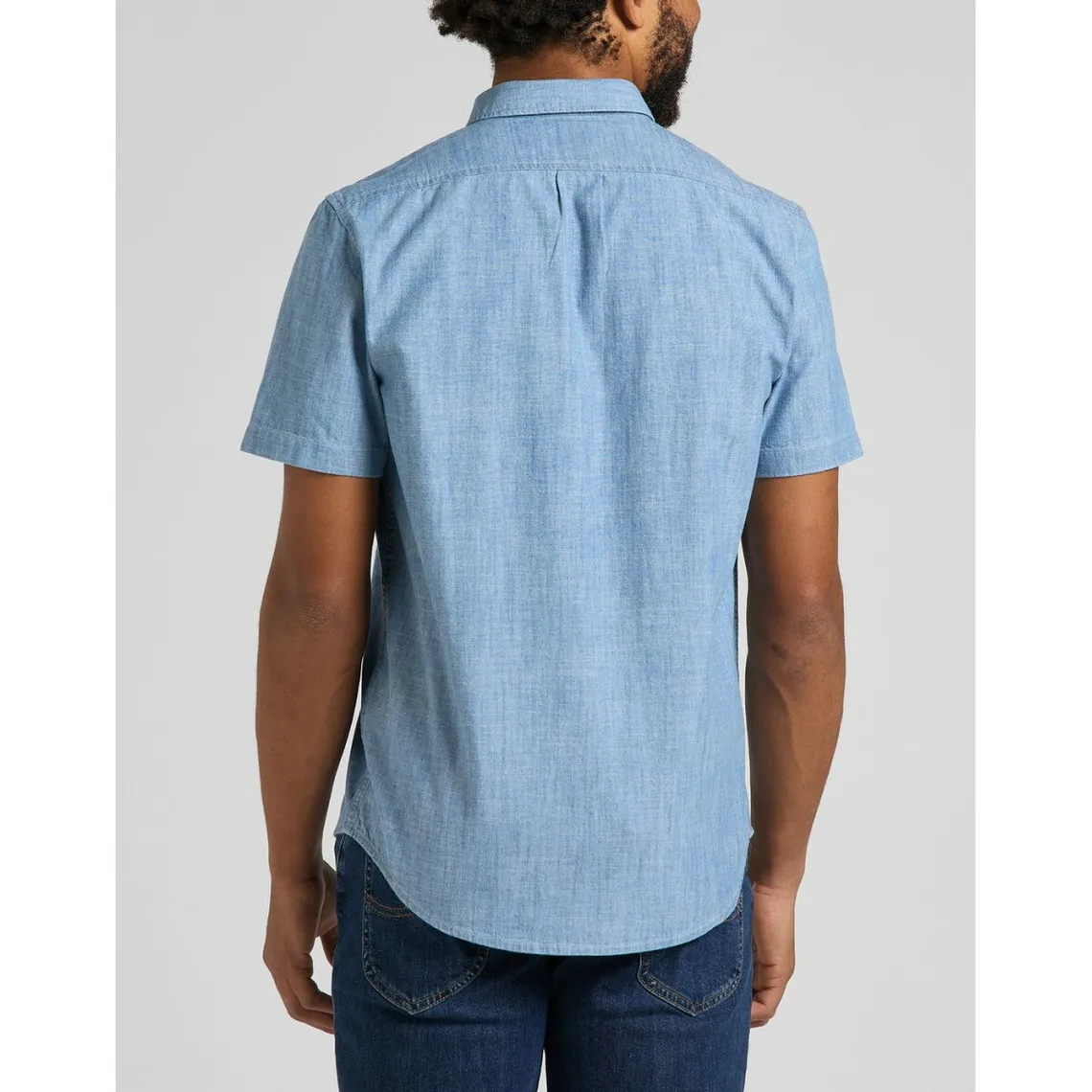 Chemise manches courtes homme LEE - Bleu Clair en coton | 3 Suisses