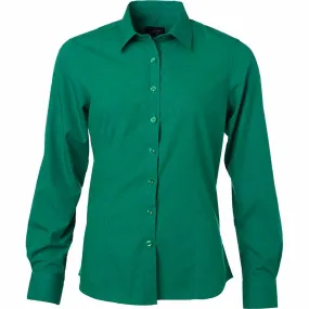 chemise popeline manches longues - JN677 - femme - vert irlandais 