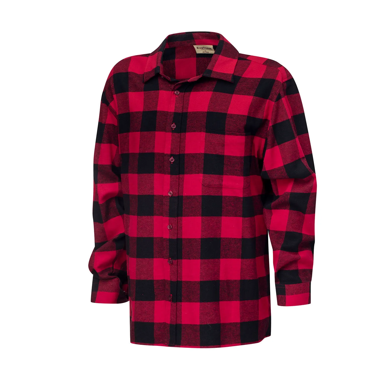 Chemise à carreaux en flanelle, rouge-noir ⋆ Lehner Versand