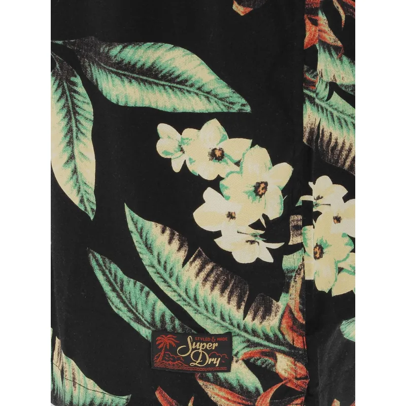 Chemise à fleurs hawaienne vintage noir homme - Superdry | wimod