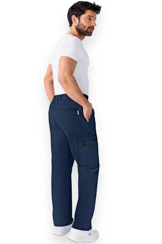 CLINIC WASH Pantalon mixte - Poche sur la jambe Taille courte bleu navy