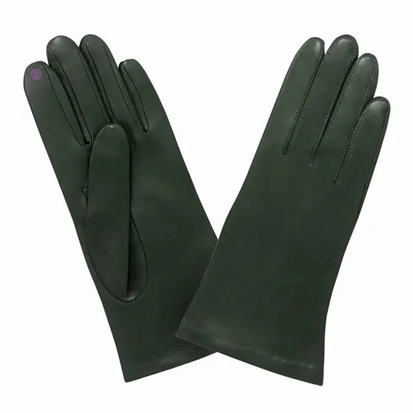 Gants Prestige Classique Soie T6.5 Cuir d'Agneau Vert Pine | Glove Story