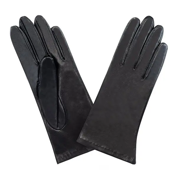 Gants Prestige Classique Soie T7.5 Cuir d'Agneau Noir | Glove Story