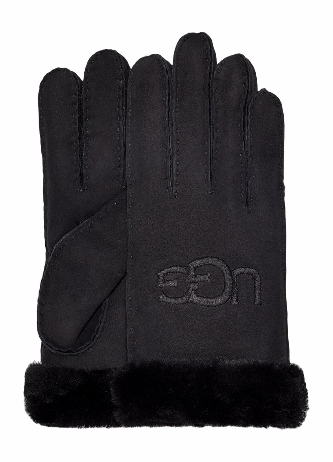 Gants UGG Femme Shearling Ugg Embroider Glove Black