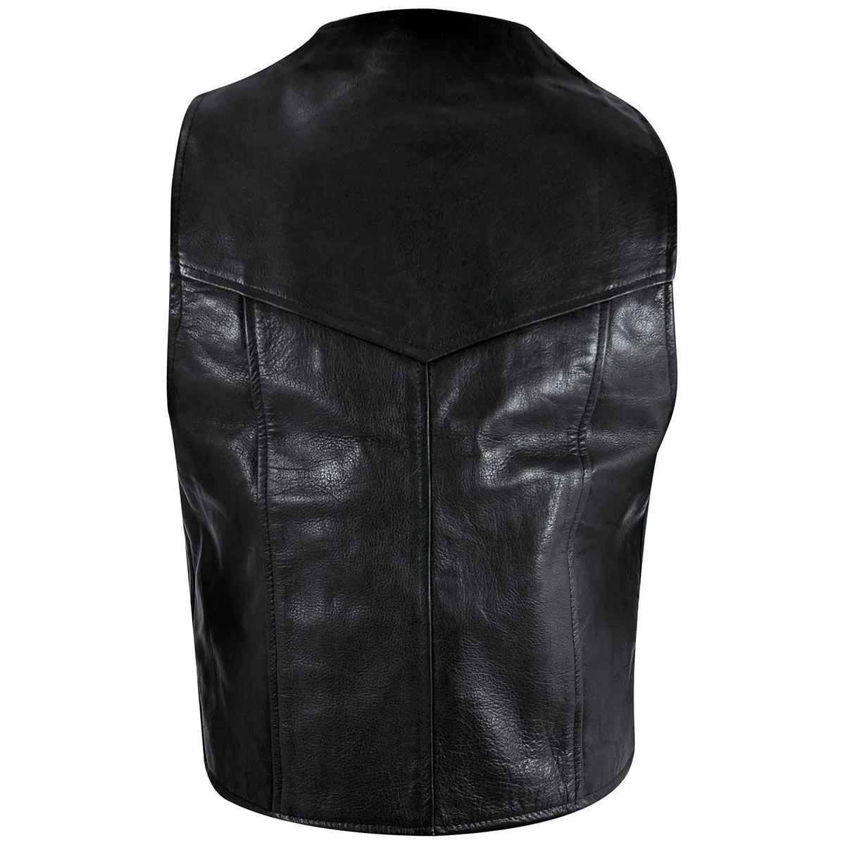 Gilet Cuir Sans Manches Homme OSX - Plain Waistcoat - Rock A Gogo