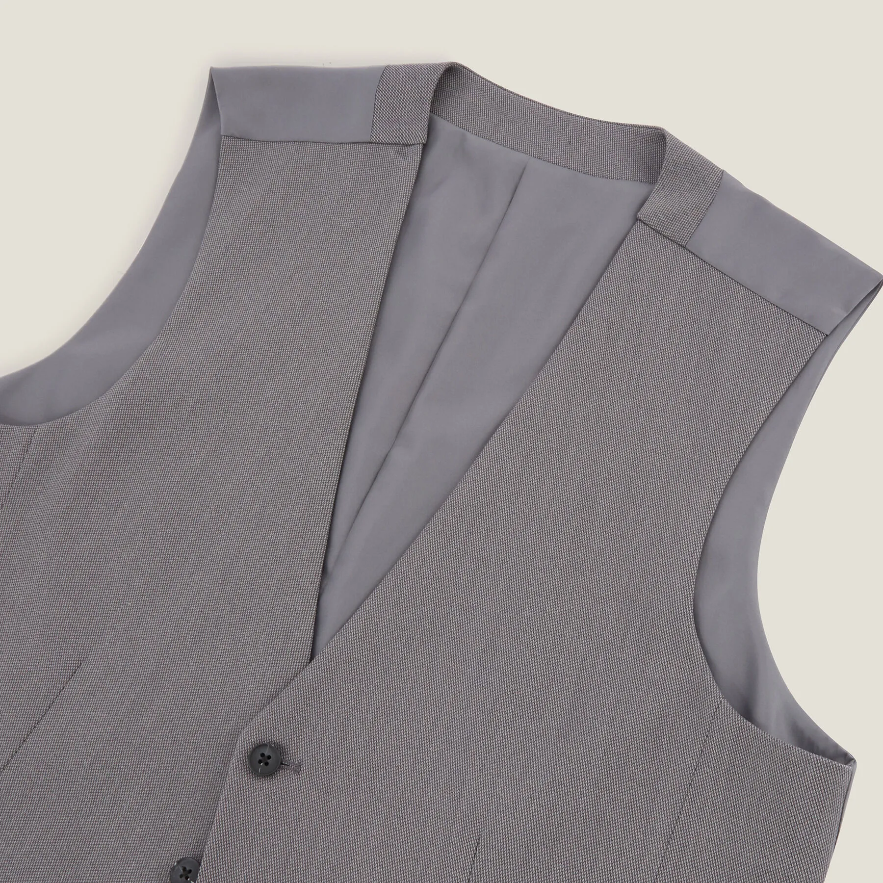 Gilet de costume uni slim Gris foncé | Jules