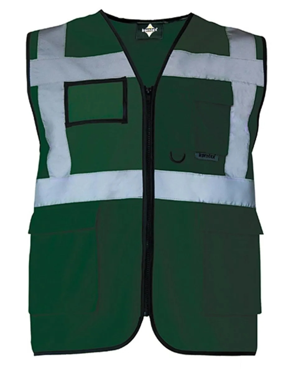 Gilet de sécurité zippé - Chasuble KX802 KXMF - vert paramédic 