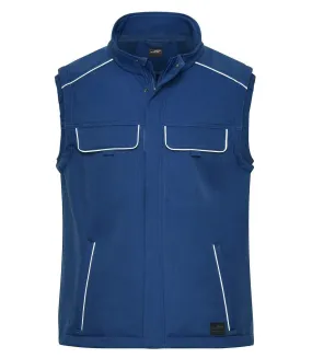 Gilet de travail bodywarmer softshell - JN883 - bleu roi foncé