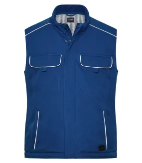 Gilet de travail rembourré softshell - JN885 - bleu roi foncé