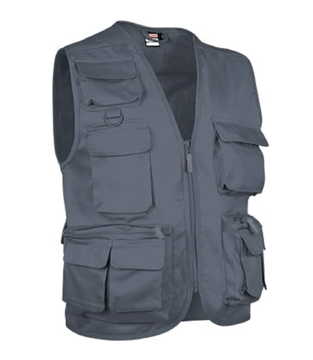 Gilet reporter multipoches sans manches - SAFARI - gris ciment