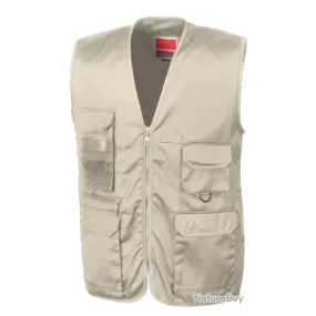 Gilet Sand Camel Reporter RESULT TAILLE S R4507