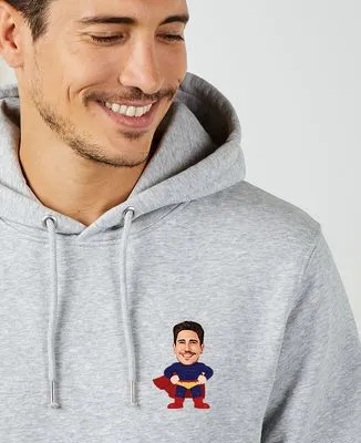 Hoodie enfant Super-héros au visage personnalisé