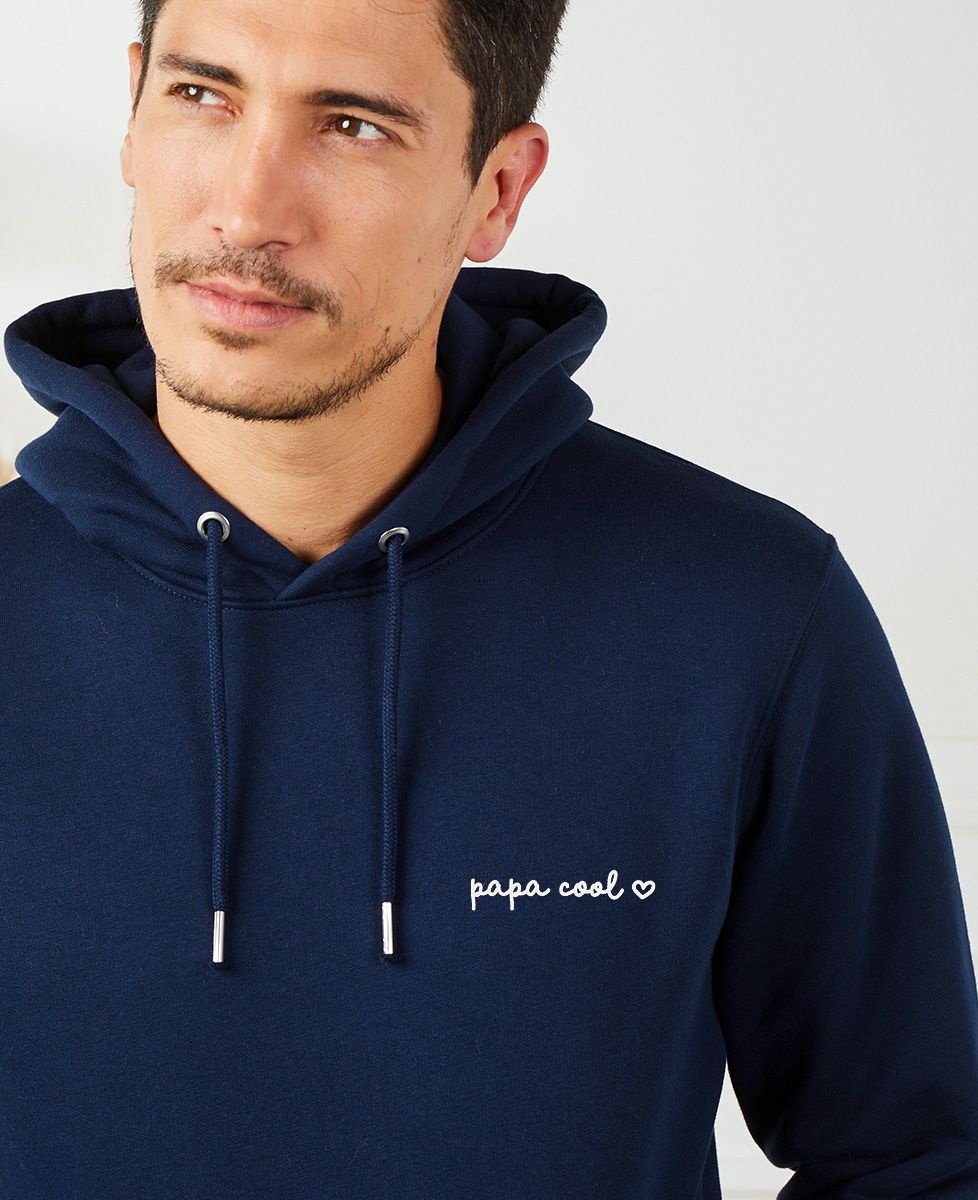 Hoodie homme Papa cool (brodé)