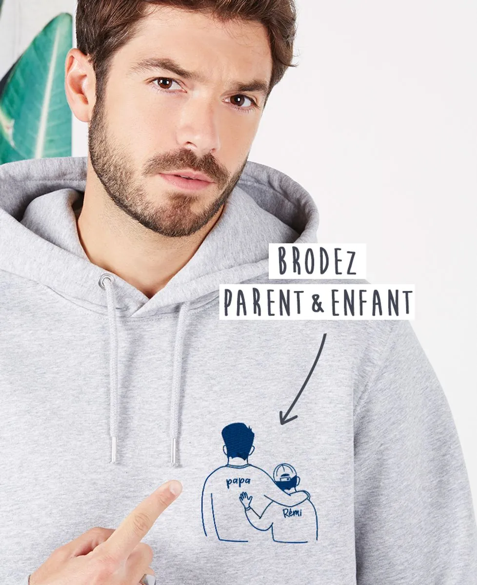 Hoodie homme Parent et enfants brodé personnalisé