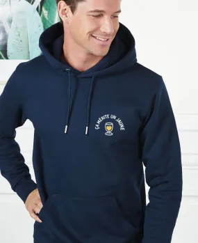 Hoodie homme Ça mérite un jaune (brodé)