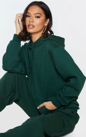 Hoodie oversize en sweat vert forêt